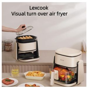 Lexcook Visible air fryer flip household low oil multi-function baking frying cooking all-in-one electric fryer