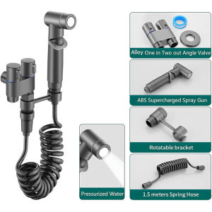 MLADEN Bidet Spray Set Stainless Steel Hand Bidet Two Way Tap Faucet Bathroom Faucet Toilet Hose Toilet Pipe Water Tap