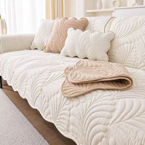 Soft Type Sofa Cushion High-end Comfort Cushion All-Season Anti-Slip Seat Cushion Anti-Slip Sofa Cover Fresh Milk Velvet Sofa Cover Suitable For Sofa Decoration in The Living Room