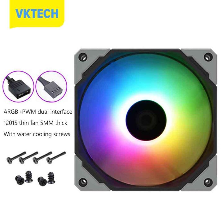 Vktech Argb Case Cooling Fan V Pin Aura Sync Cm Pc Case Cooler