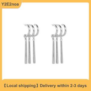 【Local shipping】 1Pair One Piece Zoro Anime Earrings Women Men Cosplay Earrings Jewelry Fashion Fake Triple Earring Dangle Long Earing