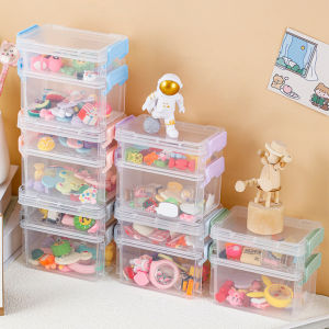 🔥Fast Delivery🔥Cartoon Mini Portable Storage Box With Compartment Stackable Jewelry Organizer Storage Boxes Bins Buckle Storage Box