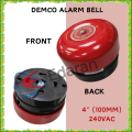 DEMCO D-102 4'' (100MM) AND 6'' (150MM) ALARM BELL / DOME BELLS - 240VAC. 