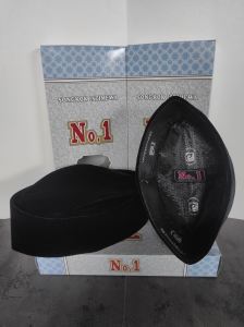 Songkok Peci No.1 Susun Non AC Bludru Hitam Premium