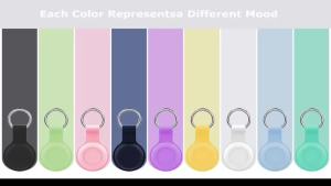 IPX8 Waterproof for AirTag Keychain，with Soft Silicone Holder Case Key Ring，Lightweight Anti-Scratch Compatible with Air Tag Holder for LuggageKeys Dog Collar