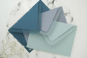 10x Lace Paper Envelopes Gift Small Invitation Envelopes for Thanksgiving Greeting Cards Party Invitations