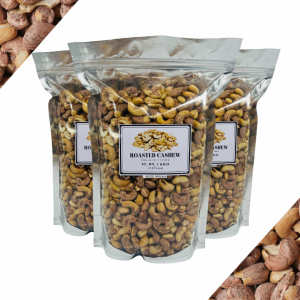 Roasted Whole Cashew with skin in Resealable Pouch (1 Kilogram)- imported From Vietnam