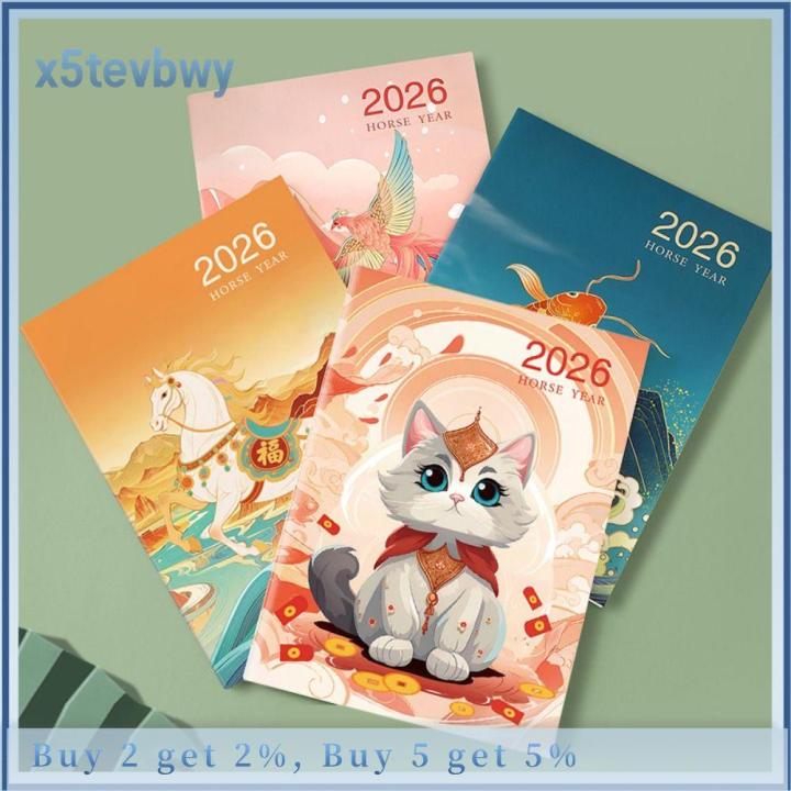 X5TEVBWY 24 tờ Sổ tay lịch trình 2026 A4 Hiệu quả công việc Sổ kế hoạch ...