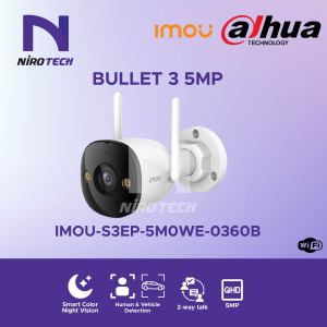 [SIRIM APPROVED] IMOU Bullet 3 3MP/5MP Outdoor Wireless CCTV Camera (IMOU-S3EP-3M0WE-0360B/IMOU-S3EP-5M0WE-0360B)