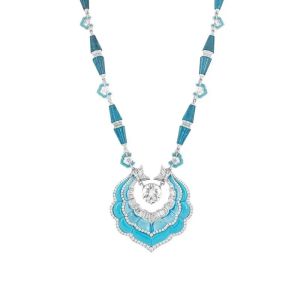 ZOCA Luxury 925 Sterling Silver Chain Blue Flower Pendant for Jewelry Making Women Girl Jewelry Gift