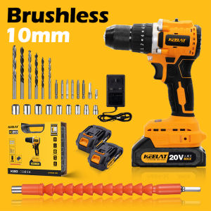 KEELAT Cordless Drill Set Brushless Drill Impact Drill Bigger Heavier Stronger and More Professional than Others Drill