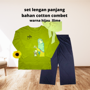 KAOS LENGAN PANJANG CLN KULOT ANAK CEWEK 5-15 TAHUN