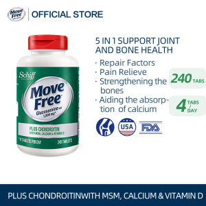 Move Free Advanced Glucosamine Chondroitin with MSM 240CT (EXP: 04 2027) Helps Maintain Healthy Bones and Muscles Calcium Vitamin D Middle-aged and Elderly Joint Health
