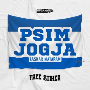 (Free Stiker) Bendera PSIM JOGJAKARTA | Bendera Kain Satin Brajamusti | Bendera Laskar Mataram