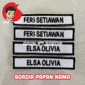 Custom Bordir Bet Papan Nama Untuk Seragam Sekolah | Pesantren Dll