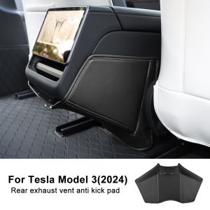 For Tesla Model 3 Highland 2024-2026 Car Rear Air Conditioning Vents Anti-kick Mat Rear Anti-Dirt Pads Interior Accessories