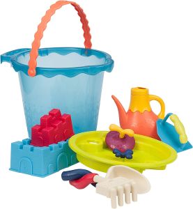 B. Toys Large Beach Toys Playset for Kids Large Bucket Set (Sea)