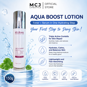 MCJ Beauty Aqua Boost Lotion Toner and Serum in One for Hydrated Glowing Skin 150g