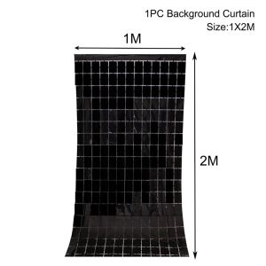 888party Foil Curtain Backdrops Birthday Party Decorations Sequin Wall Curtain Party Needs