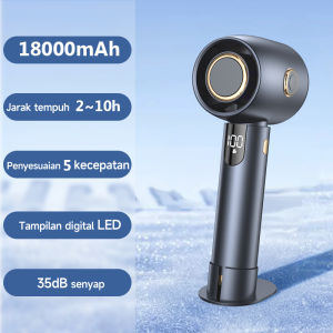 JameMirs 20000mAh kipas angin portable mini tahan lama 5-Speed Wind LED Display USB Handheld Fan Digital Display Adjustable Turbo kipas tangan untuk olahraga luar ruangan dan pendingi Kipas Dengan Aromaterapi