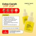 PERFECT WHITE AHA Whitening Serum for Face | 10X AHA 5X Ceramide | Whitening, Moisturizing Gentle Exfoliate | AHA Serum Wajah. 