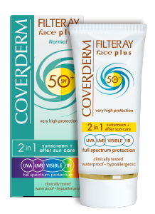 Kem Chống Nắng COVERDERM FILTERAY SPF50+ Ý 50ml Chống UVA UVB IR Ánh Sáng Xanh Không Màu
