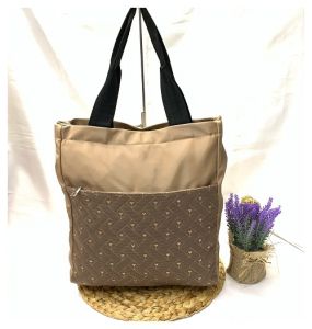 Tas Tote Bahu Shoulder Bag Ukuran Besar Bordir Bunga Berdiri April