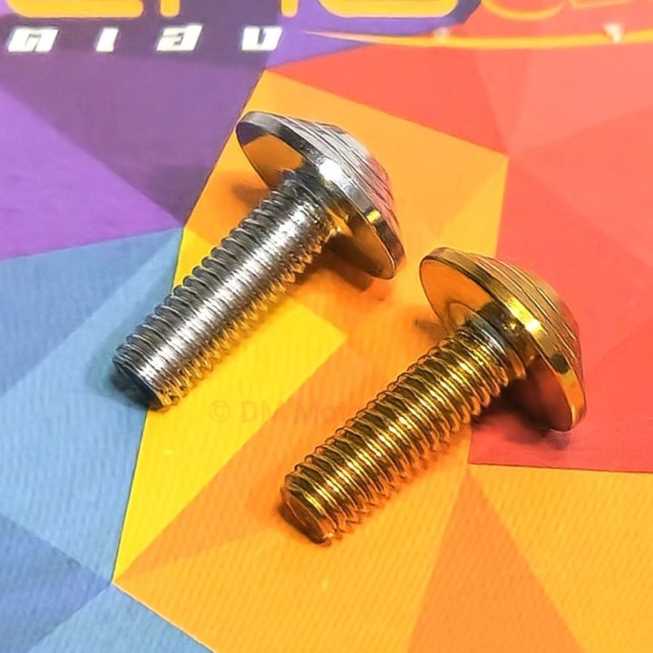 Gold Body Bolts for Honda ADV 150 - Full Thead - M5 x 15mm - Mushroom Type (Sold Per Piece)