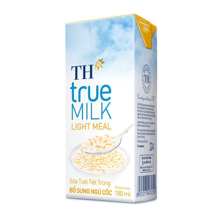Sữa Tươi Bổ sung Ngũ Cốc TH true MILK LIGHT MEAL 180ml (Thùng 48 Hộp ...