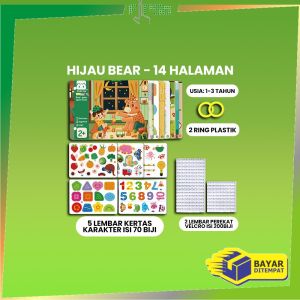 FH-M380 Buku Aktivitas Bayi Lucu DIY Quiet Busy Book dan Velcro 14 30 Halaman / Mainan Buku Edukasi