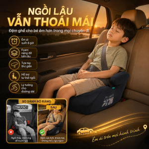 Ghế ngồi ô tô cho bé  Ghế An Toàn Trẻ Em Đệm Tăng Chiều Cao 3-12 Tuổi Dễ Dàng Mang Theo Cho Xe Hơi Ghế ngồi xe hơi cho bé
