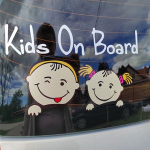 Baby On Board Sticker Safety Sign Cute Kids In Car Decal Sticker Waterproof Reflective Vinyl Car Decal