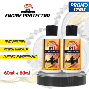 Jet 1 Extreme Oil Engine Protector | Anti Friction Fuel Saver Power Booster and Cleaner Environment (60ML BUNDLE)