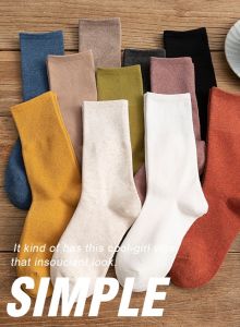 KEKINIAN KK99 Kaos Kaki Solid Color Simple Cool Girl Socks