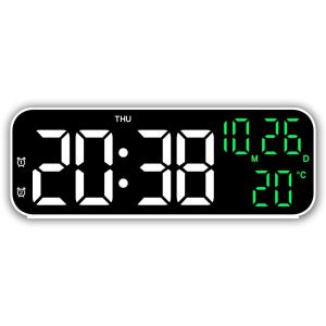 X CRAFT HOME Multi-functional Electronic Clock Temperature Date Backlight Digital LED Clocks 12/24H Display Table Clock for Bedroom