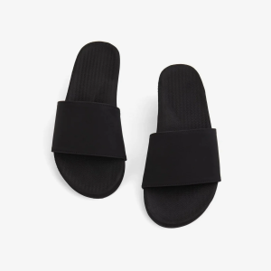 Indosole ESSNTLS Women’s Slides Sandals Comfortable Arch Support Extra Grip in Wet Condition with Durable Tire Sole Waterproof Lightweight Easy Clean Black