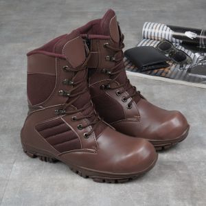 SEPATU SAFETY BOOTS TERMURAH PRIA UJUNG BESI  CHEAP TINGGI WARNA  /Crem/Coklat/Hitam(BISA COD)