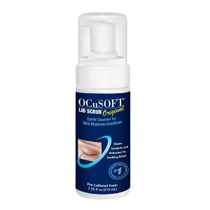 OCuSOFT Lid Scrub Original Foaming Eyelid Cleanser - Mild Instant Foaming Eyelid & Eyelash Cleanser - Daily Eyelid Wash to Remove Oil Dust Pollen & Eye Makeup - 7.25 fl oz