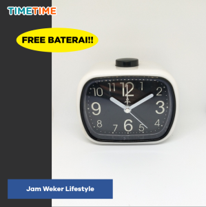 Jam Weker Beker Meja Minimalis Lifestyle Modern FREE BATERAI MURAH 1535