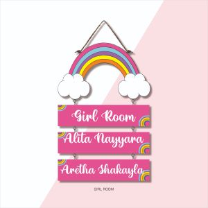 Hiasan Dinding Poster Kayu Pajangan Walldecor Susun Girls Room Rainbow Aesthetic 25x40 cm Dekorasi Ruangan Kamar