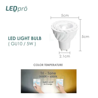 LED PRO LED LIGHT GU10 LED Lighting Bulb Tri-tone 4w 5w 9w