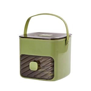 Reusable Press Type Ice Box with Lid and Bin Plastic Ice Maker Refrigerator Ice Mold For Coffee & Easily to Use