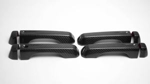 OnlyF U 8Pcs Carbon Fiber Exterior Car Side Body Door Handle Panel Cover Trim Accessories For Jeep Wrangler JL 2019-2025 Gladiator JT Y5R7K