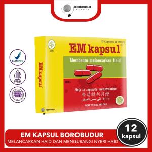 Em Kapsul Borobudur Herbal isi 12 Kapsul - Melancarkan Datang Bulan