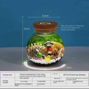 Aquarium small fish tank micro view aquarium landscaping fighting fish tank glass ecological bottle aquarium accessories