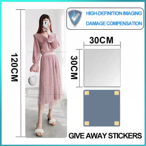【Free Shipping】HD Mirror Glass Mirror Wall Sticker Full Body Mirror Stitching Mirror Square Glass DIY Mirror Shatterproof Acrylic Mirror Tiles Flexible Wall Stickers in Multiple Sizes