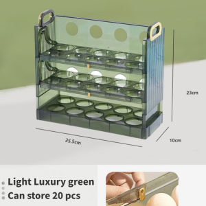Three Drawer Egg Storage Container Refrigerator Food Organizer 30 Egg Tray Containers Egg Holder Kitchen Fresh-Keeping Storage 鸡蛋收纳盒