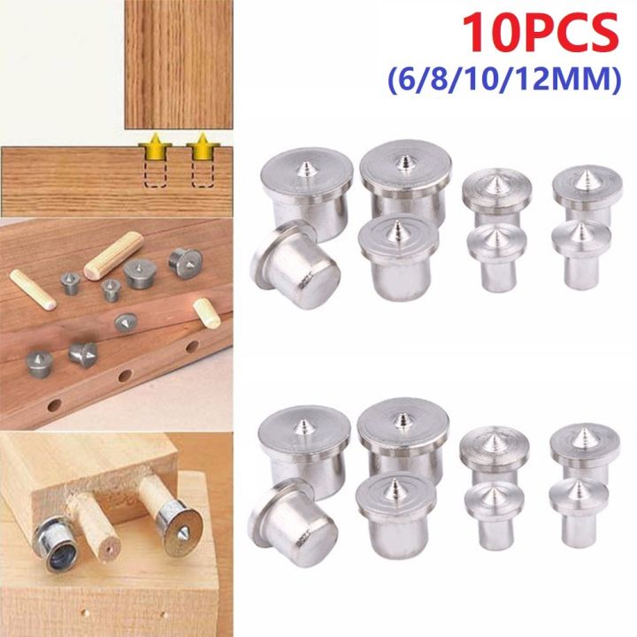 10Pcs Dowel Centre Point 6/8/10/12mm Wood Timber Marker Hole Tenon