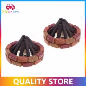 [Eleanor] 1:12 Dollhouse Miniature LED Bonfire Camping Scene Model Decor Toy Doll House Accessories