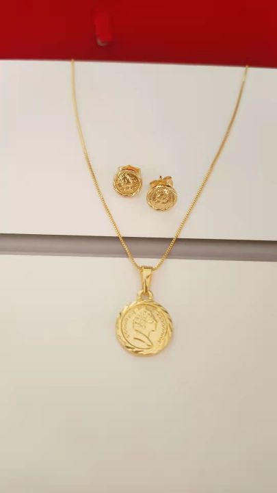 【BY】24k Thailand Gold Plated Heart Necklace!TH04#Send the box